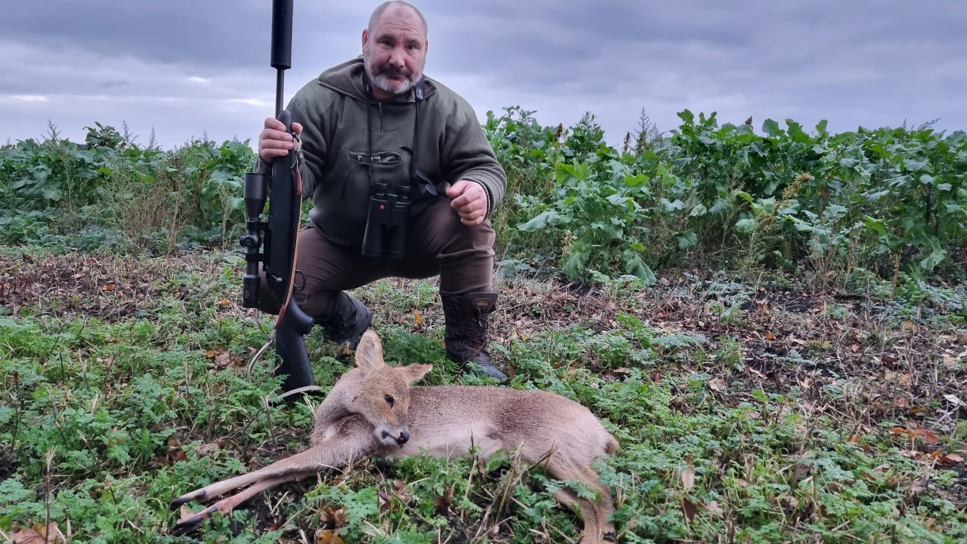 Stalking with rifle on the Huntingdon Estate, England